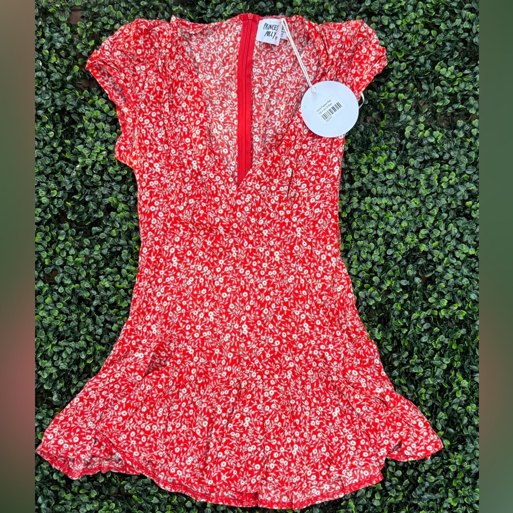 Princess Polly Red Floral Romper